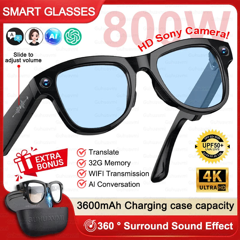 M02 Ultra AI Smart Glasses with 1080P Camera | Vexaroa