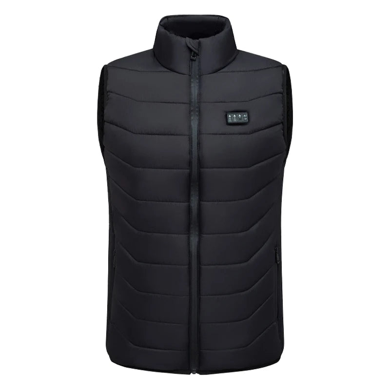 Quality Loose Casual Stand Up Collar Winter 28 Zone Intelligent Heating Vest Men'S Women'S Warm Electric Clip Coat (No Power Bank)