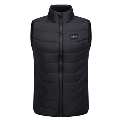 Quality Loose Casual Stand Up Collar Winter 28 Zone Intelligent Heating Vest Men'S Women'S Warm Electric Clip Coat (No Power Bank)
