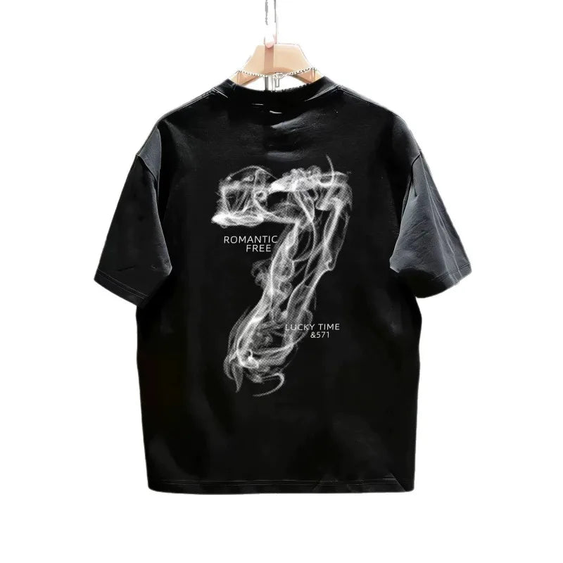 Vexaroa Men's 5XL Letter Print Cotton T-Shirt product image 1 | Vexaroa