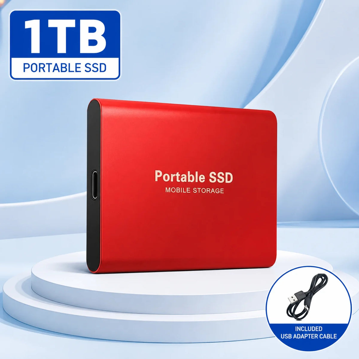 Vexaroa 1TB Portable SSD USB 3.0 Type-C – Plug & Play Drive
