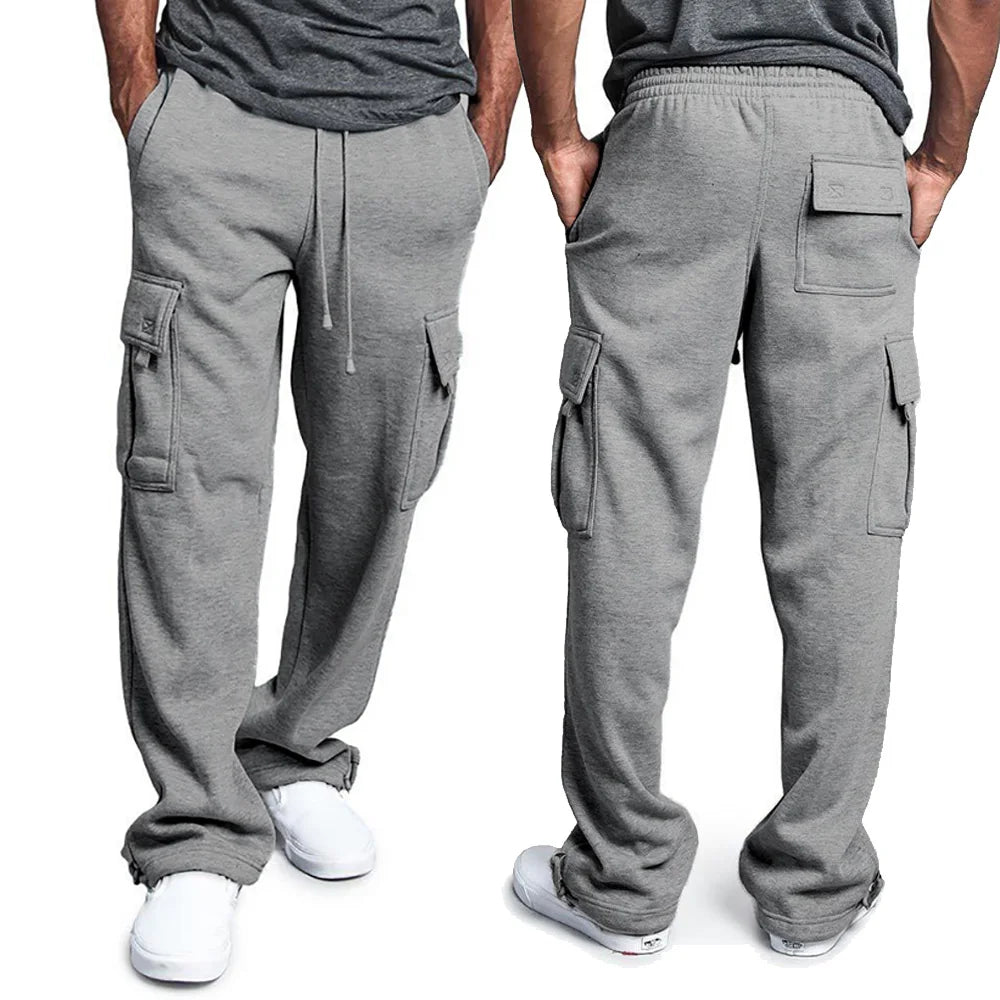 Vexaroa Men's Straight Jogger Sweatpants Multi-Pocket