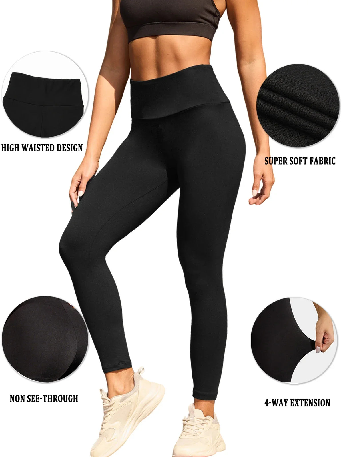Vexaroa Super Soft High-Waist Tummy Control Leggings