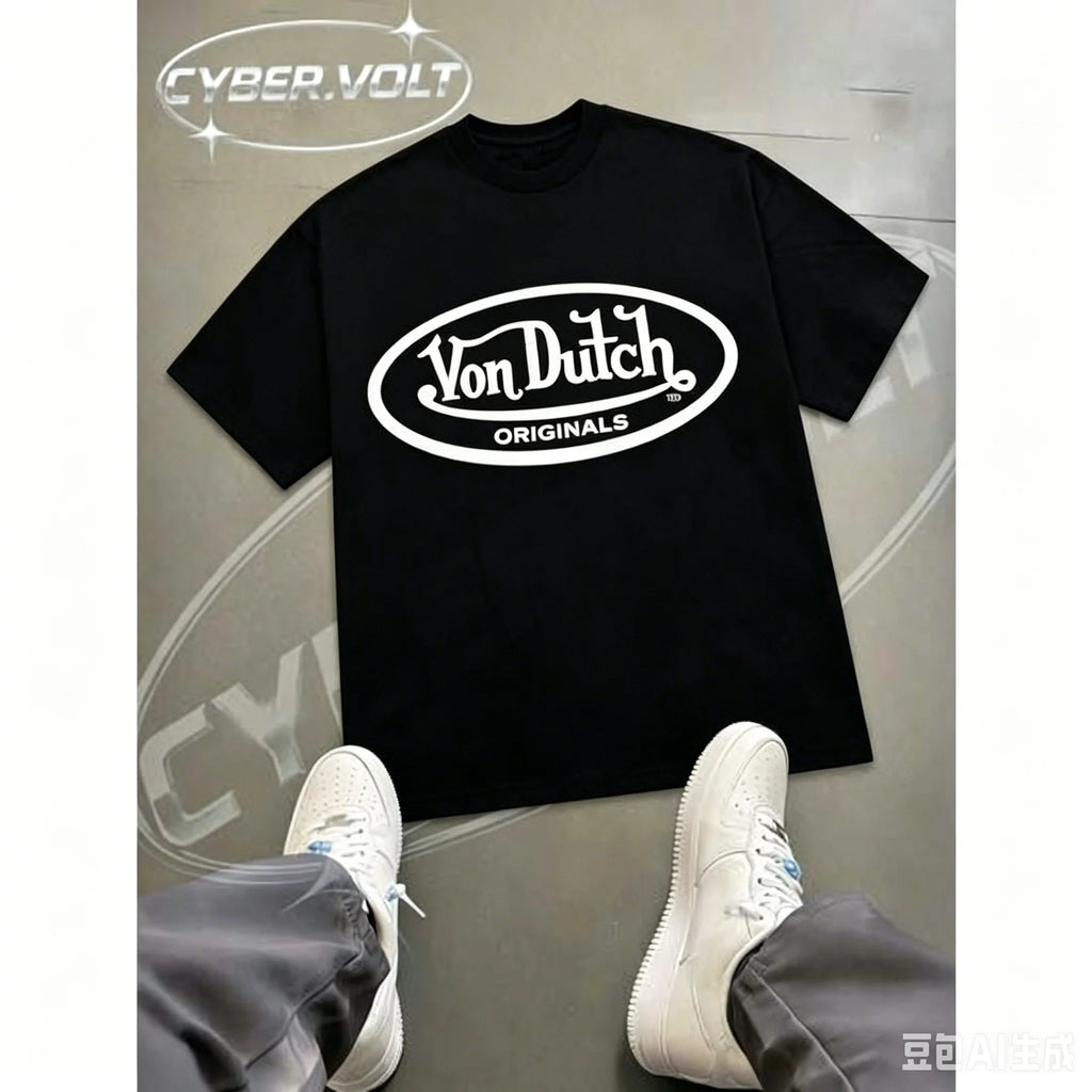 Vexaroa Oval Logo Y2K Oversized Graphic T-Shirt product image 1 | Vexaroa
