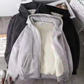 Vexaroa Men's Lamb Velvet Hooded Sweatshirt Winter Outerwear — product image