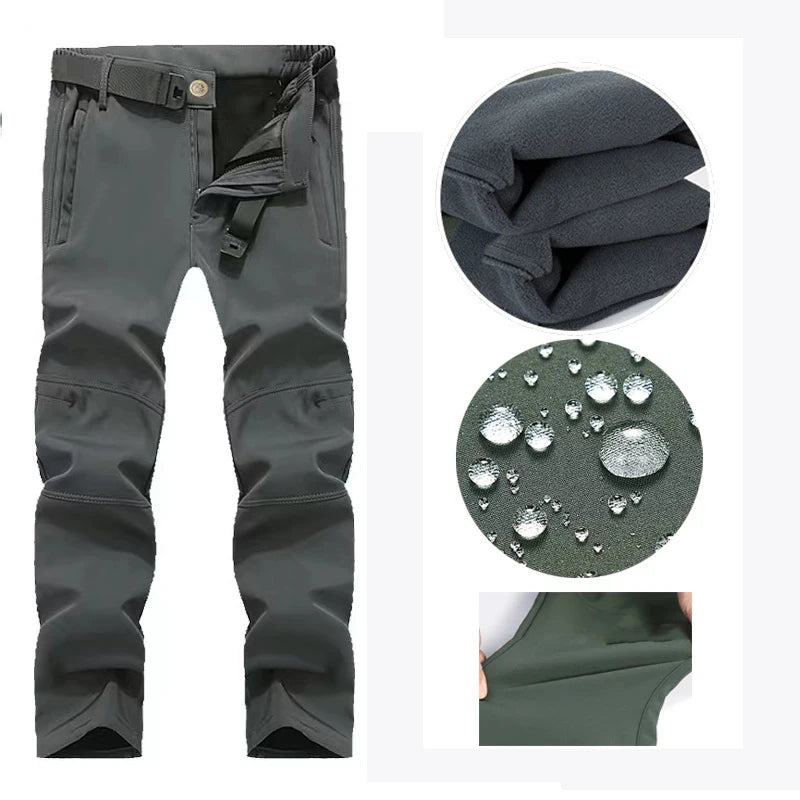 Vexaroa Men's SoftShell Fleece Jacket & Pants Windproof Set