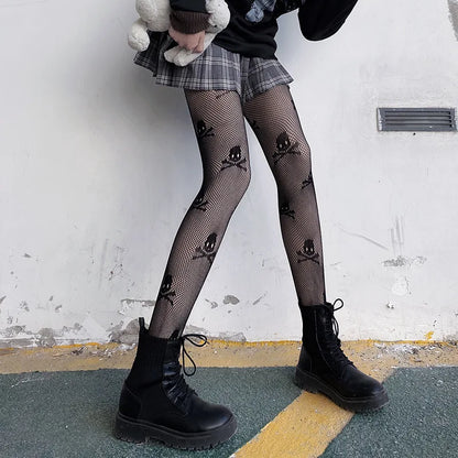 White Stocking Hot Tights Classic Hollowed Out Lace Mesh Stockings Bottomed Pantyhose