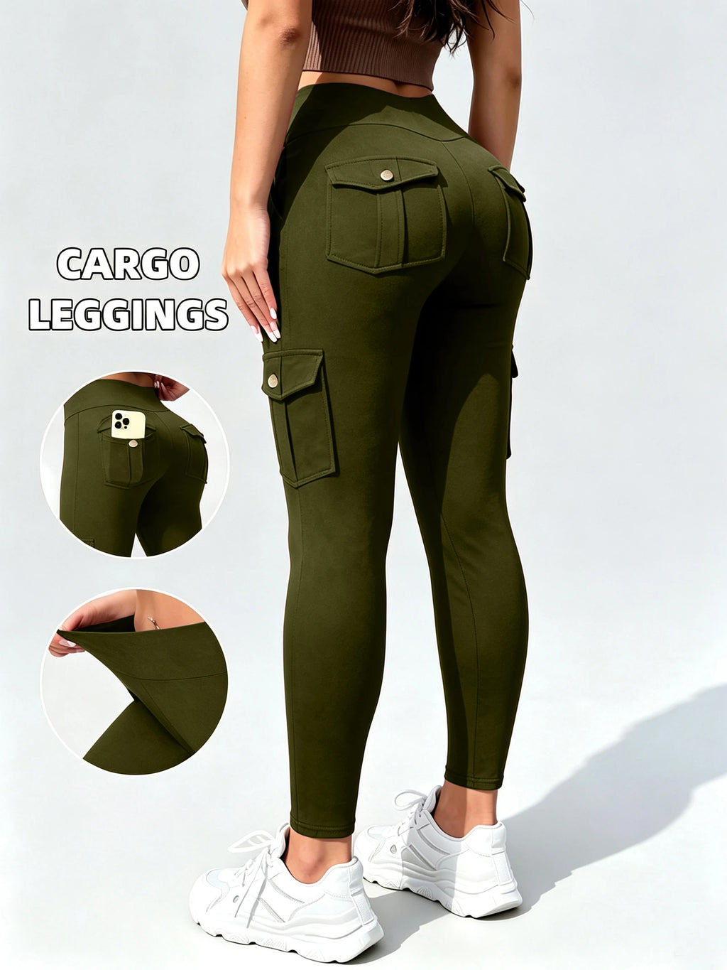 Vexaroa Women's Multi-Pocket Cargo Scrunch Leggings product image 4