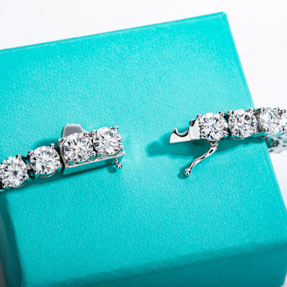 Moissanite Tennis Bracelet - D Colour, 925 Silver, 3-6.5mm | Vexaroa
