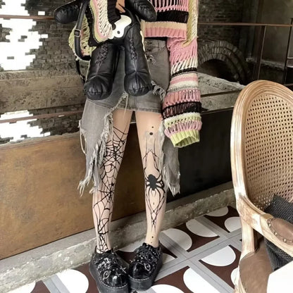 Dark Fishnet Tights Stocking Women Emo Alternative Sexy Web Pantyhose Socks