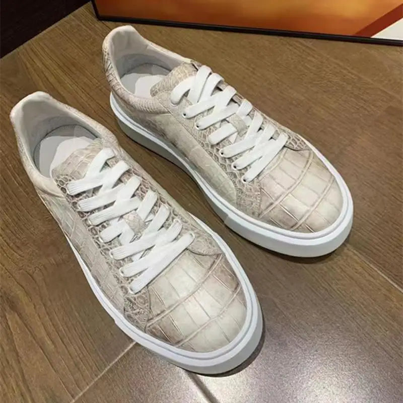 Men's Crocodile Leather Sneakers | Vexaro