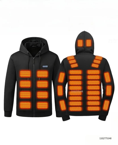 Vexaroa 38-Zone USB Heated Hoodie Jacket – Men & Women Winter