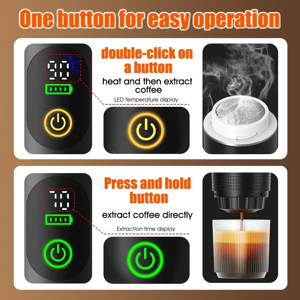 Vexaroa DENOKIN 3-in-1 Portable Espresso Coffee Maker