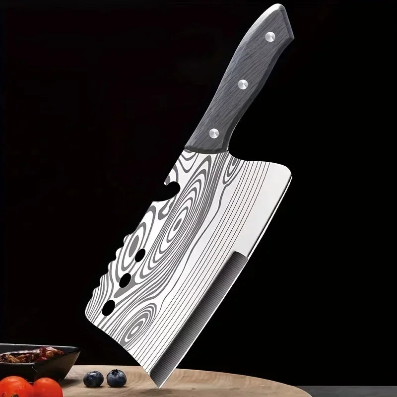 CMGF Damascus Pattern Kitchen Knife Stainless Steel Quick Meat Cleaver Household Kitchen Sharp Chopping Bone Knife