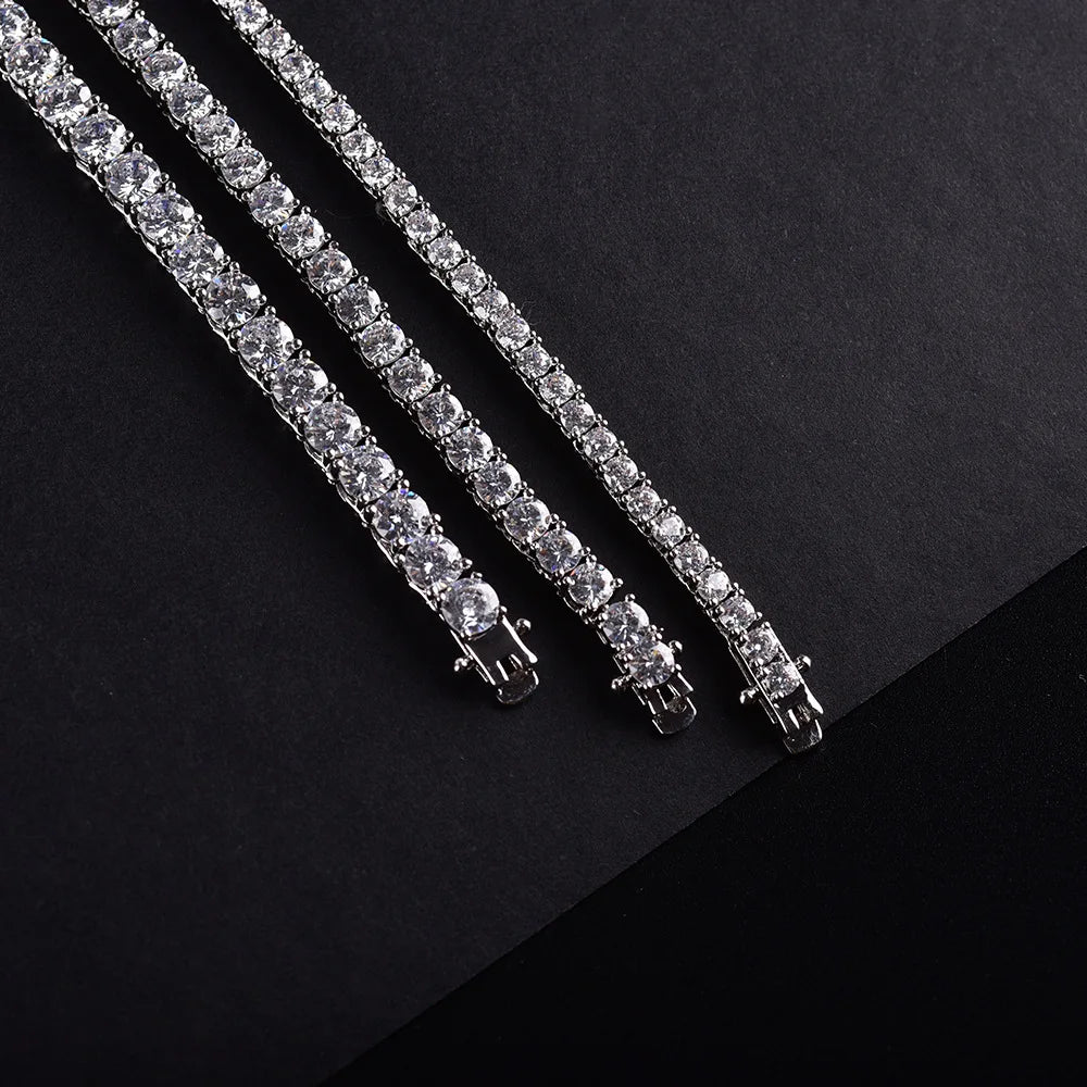 Vexaroa D VVS1 Moissanite Tennis Necklace | 925 Silver