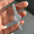 Vexaroa Moissanite Open Bangles GRA 925 Silver