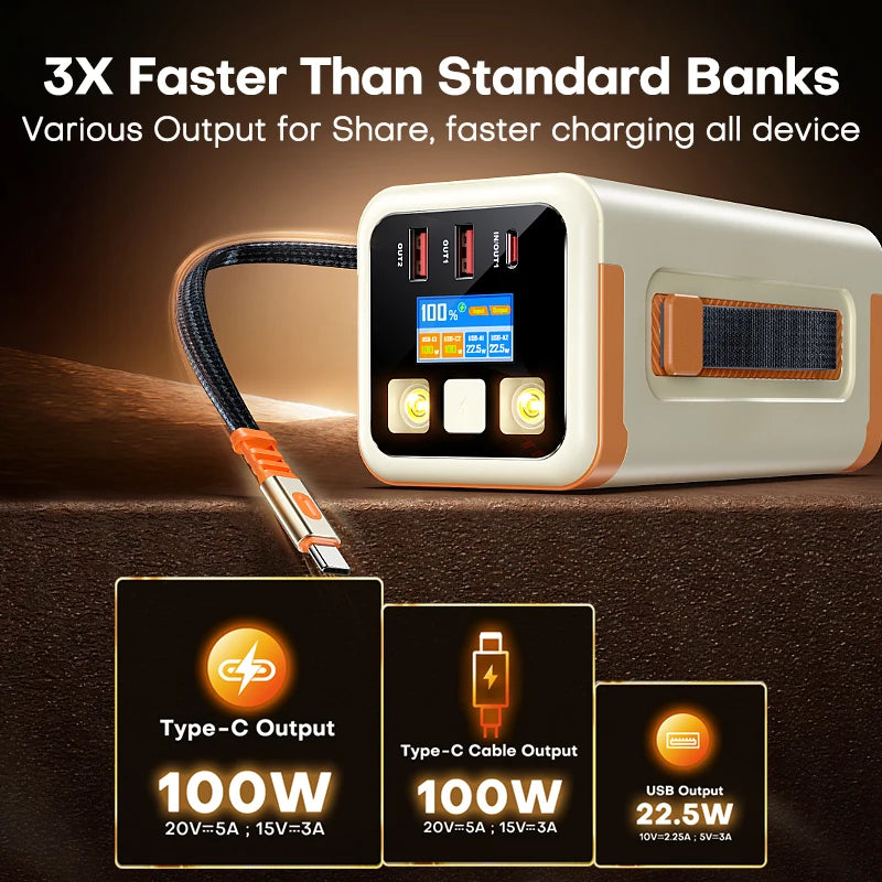 Vexaroa 50000mAh 100W PD Fast-Charging Power Bank – product view 2