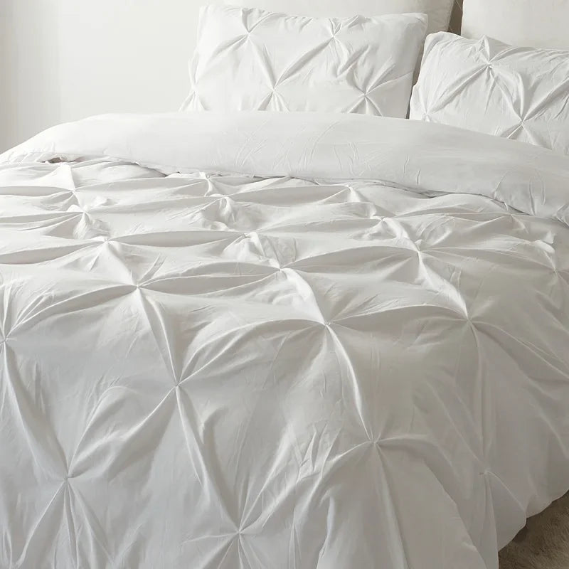 Handmade Queen King Bedding Set Twisting Comforter Cover Pillow Shams Home Polyester 3pcs Stylish Could-like Duvet Cover Set