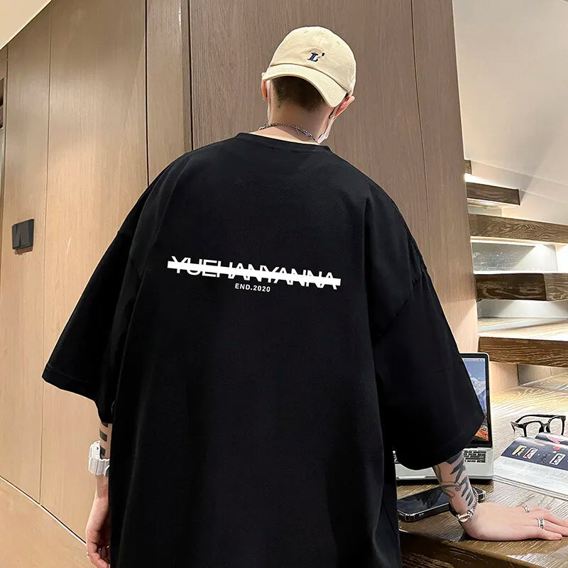 Vexaroa men's oversized letter print T-shirt product image 43
