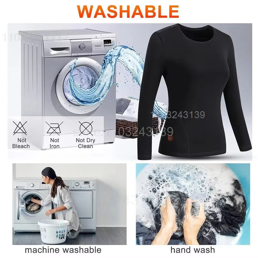 52 Areas Electric Heated Underwear Skiing Heated Skiing Underwear Snowboarding Thermal Underwear Women Men Heating Jacket