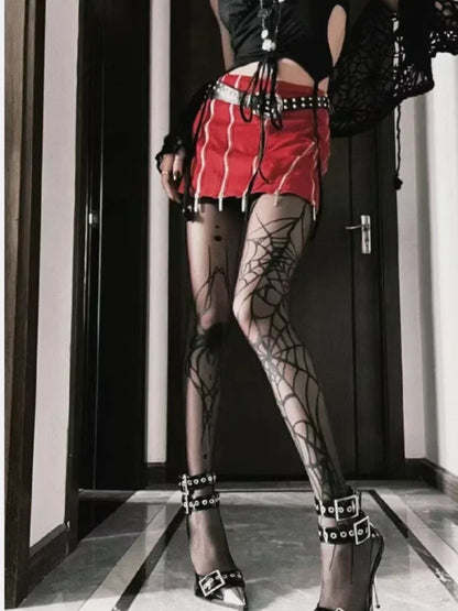 Dark Fishnet Tights Stocking Women Emo Alternative Sexy Web Pantyhose Socks