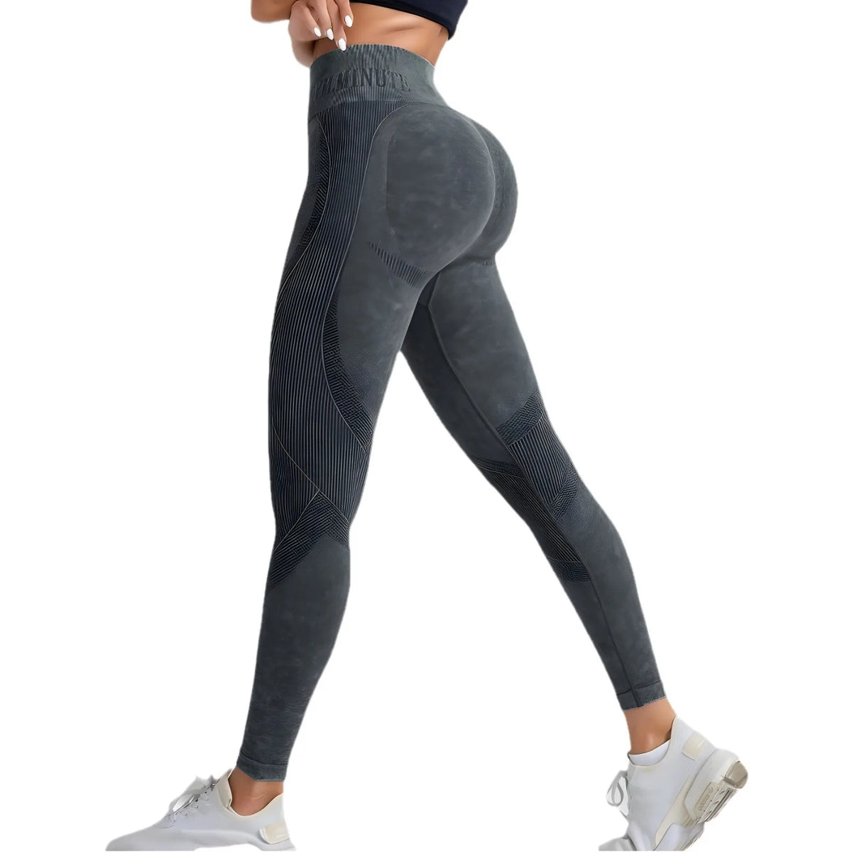 Vexaroa High Waist Hip Lift Sand Wash Yoga Leggings Gym