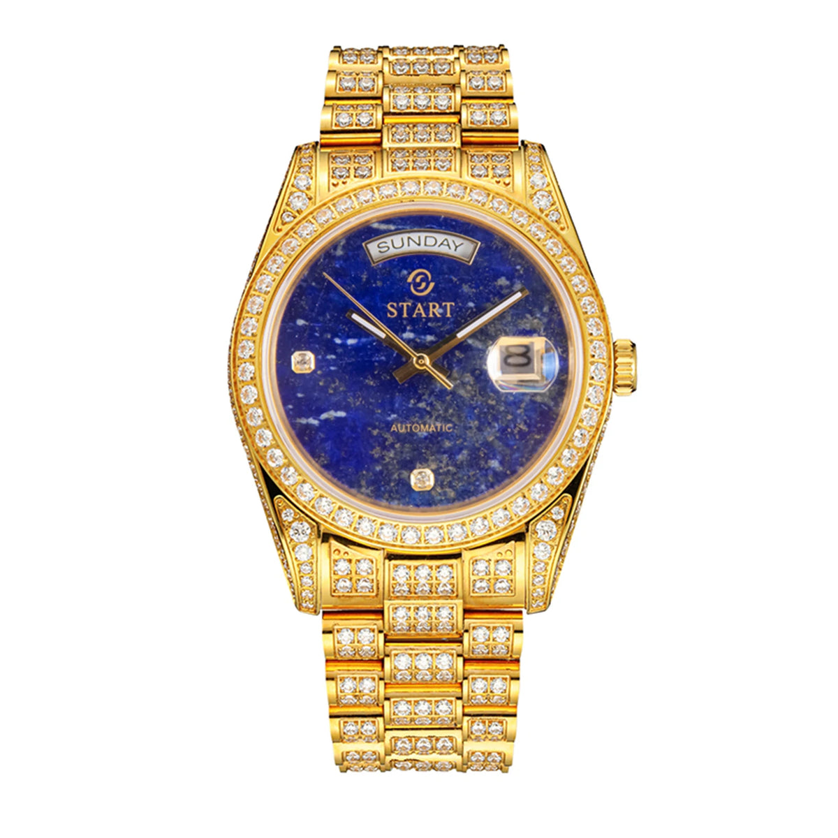 Vexaroa Men's Swiss Automatic Diamond Watch | Date & Week