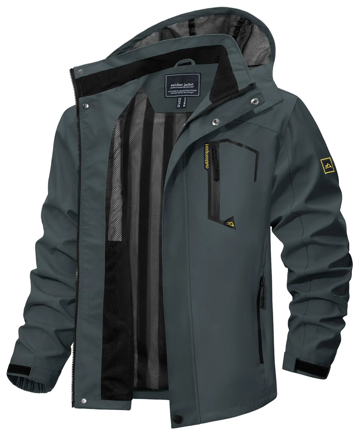 Vexaroa Men's Lightweight Mesh-Lined Rain Jacket