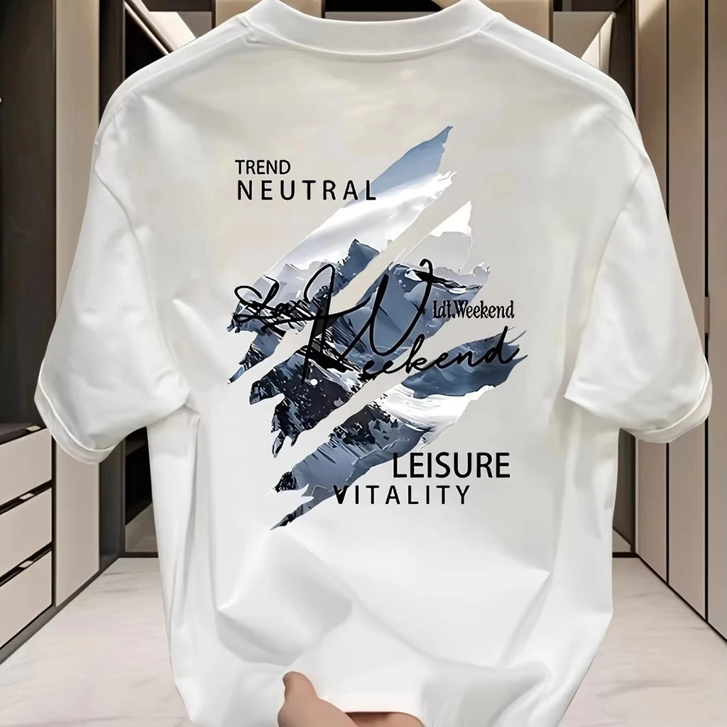 Vexaroa Mens Breathable Printed Summer T-Shirt product photo, view 1