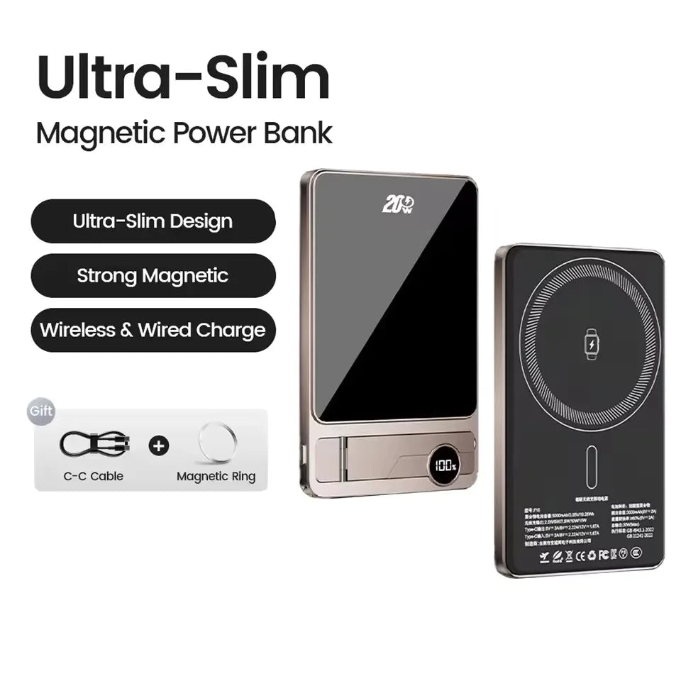 Vexaroa ultra-thin magnetic wireless power bank — product image 9