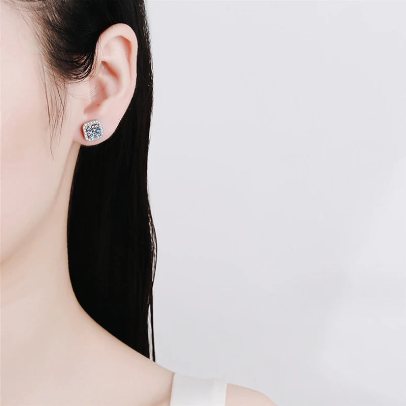 Vexaroa Moissanite-Style Silver Stud Earrings — Vexaroa product image 3