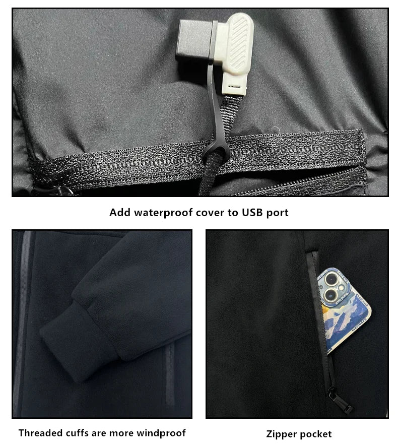 Vexaroa 8-Zone Heated Fleece Jacket | Electric Winter Coat