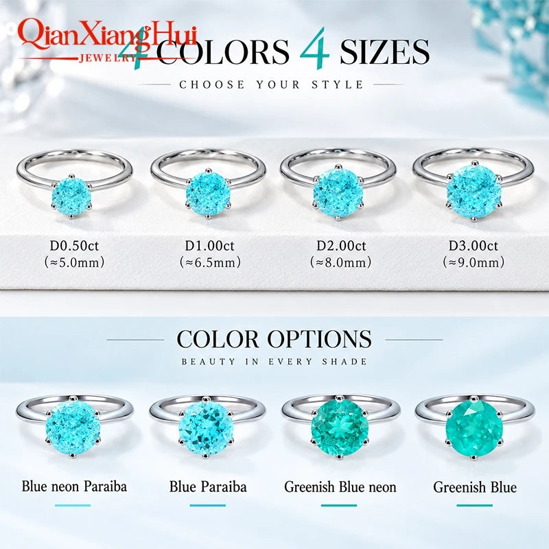 Vexaroa Neon Blue YAG Gemstone Ring, S925 Silver - product image 4