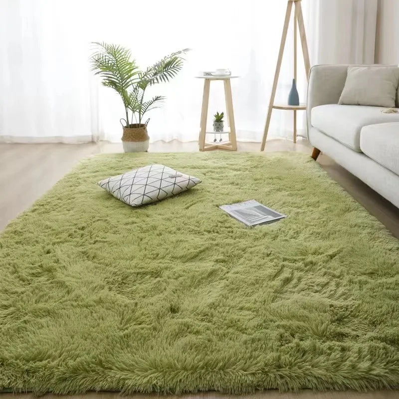 VIKAMA black Area Plush for Bedroom, Living Room Fluffy Rug, Large Area Rug Shag Shaggy Carpet Soft Plush Furry Bedside Rug