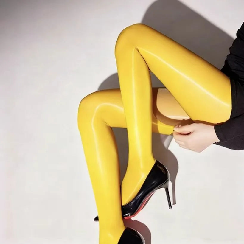 Women's High Oil Content Glossy Horse Oil Stockings Plus Size Thin Breathable Pantyhose Highly Elastic Glossy Sheer Tights Socks