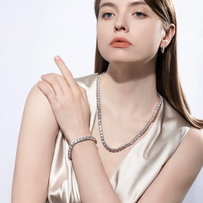 Moissanite Tennis Bracelet - D Colour, 925 Silver, 3-6.5mm | Vexaroa