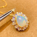 Vexaroa Opal & Moonstone Necklace | 925 Silver Birthstone