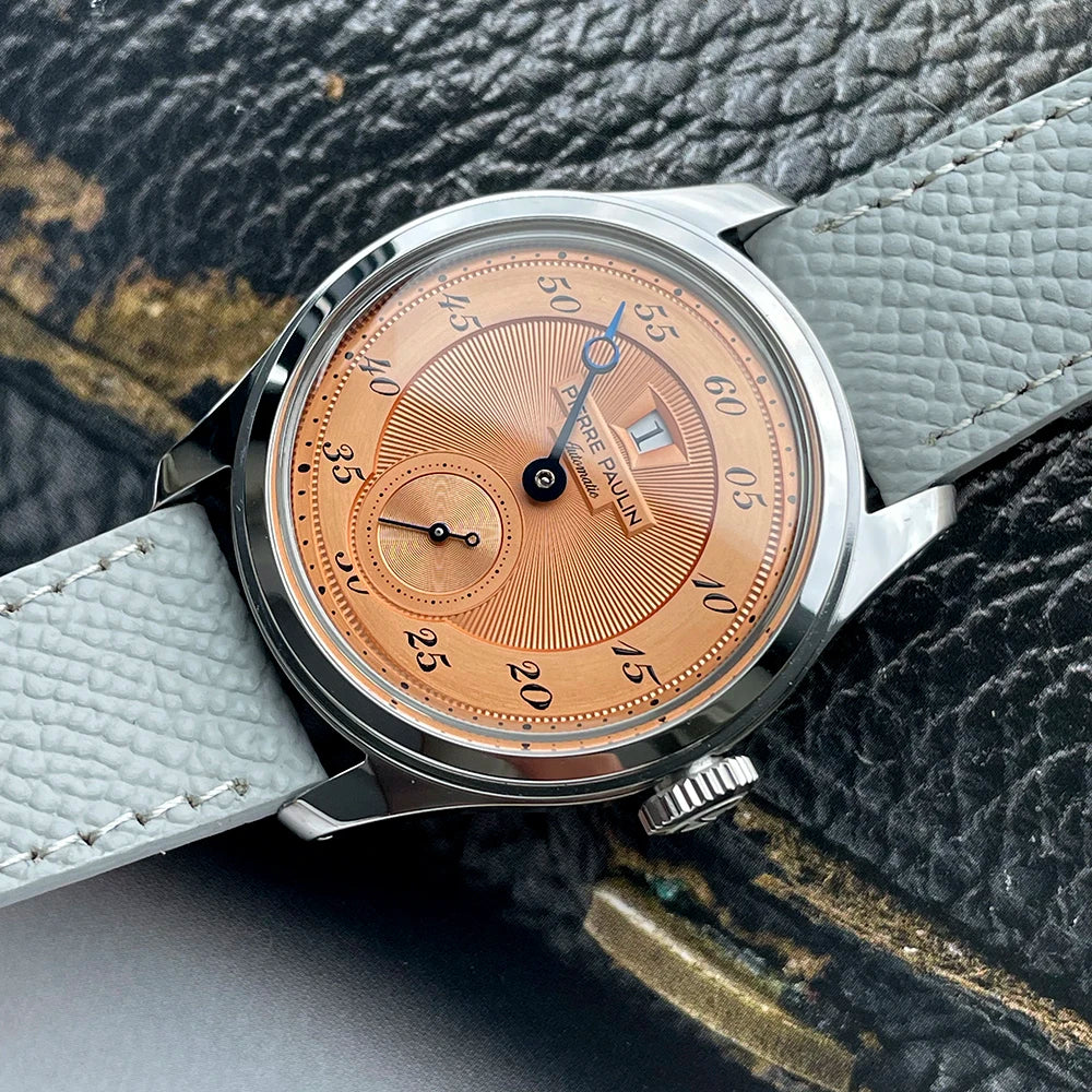 Vexaroa Jumping Hour Automatic Watch, 38mm Vintage Men's Date Dial