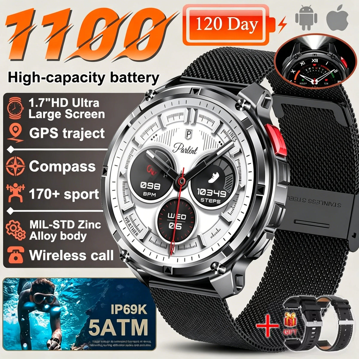 Vexaroa T-REX3 Ultra GPS AMOLED Smartwatch — product image 11