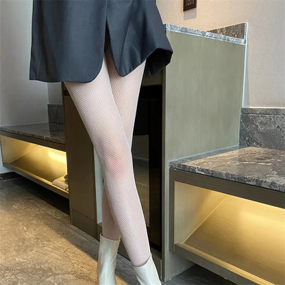 Leggings Hollowed Out Mesh Retro Girls Stockings Japanese Bottomed Lace Pantyhose Floral Rattan Black Tights
