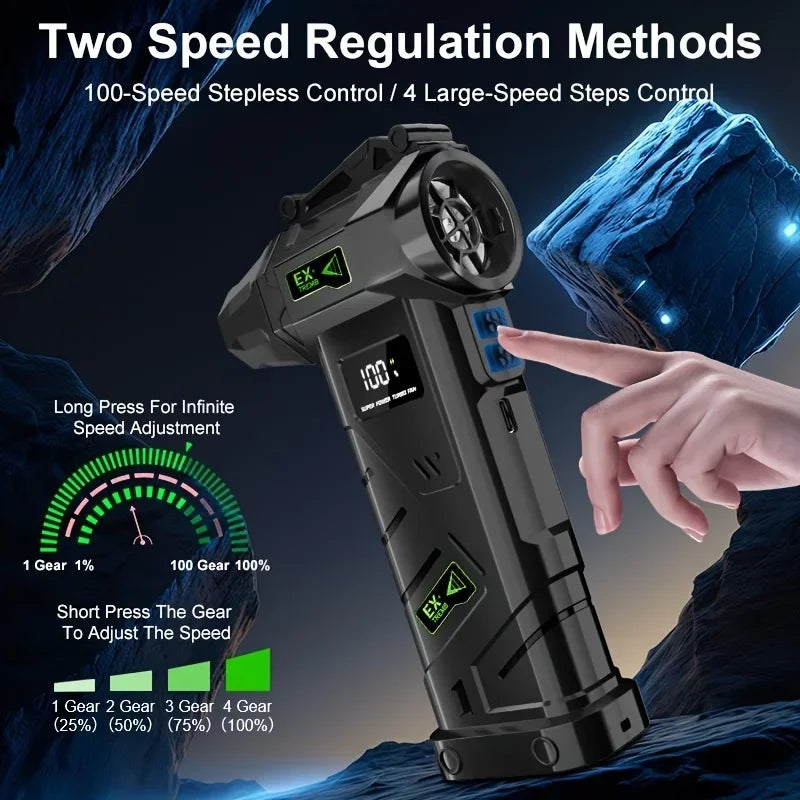 Vexaroa cordless turbo air blower with LED – product view 2