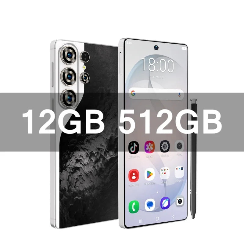 S26 Ultra Celulares Android Moblie Smartphone Original 6.9 Inch Phones Global Version Unlocked 5G Dual Sim CellPhones AB25