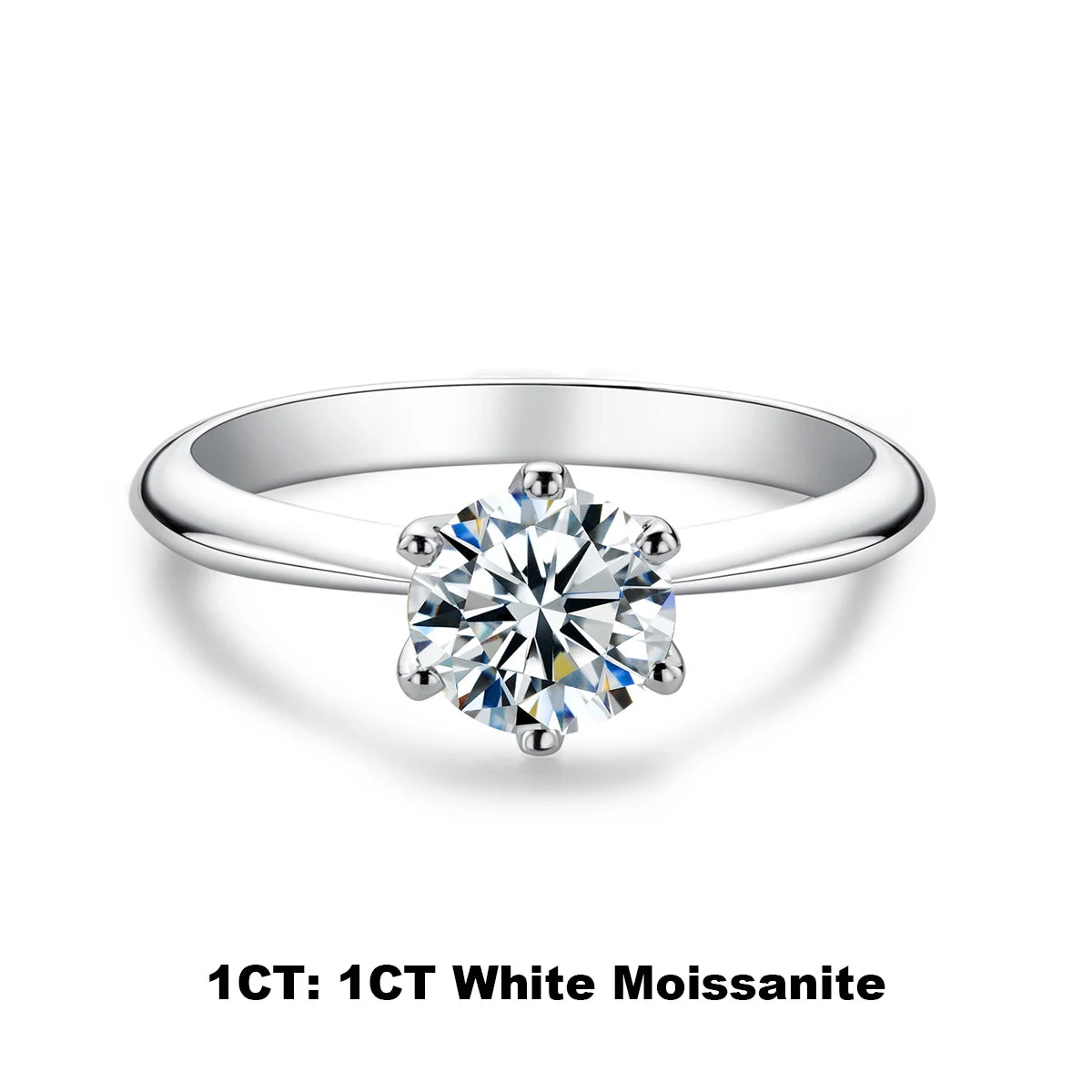 Vexaroa 1–5ct D-Colour Moissanite Solitaire Ring