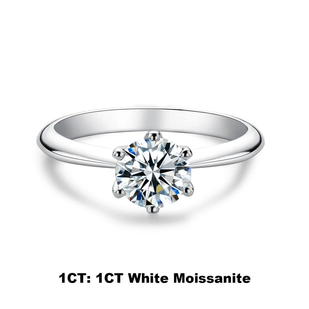 Vexaroa 1–5ct D-Colour Moissanite Solitaire Ring