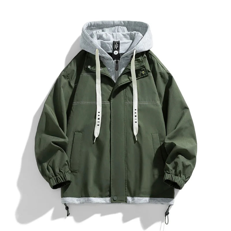 Vexaroa Men's Hooded Color-Block Baseball Jacket — product image 11