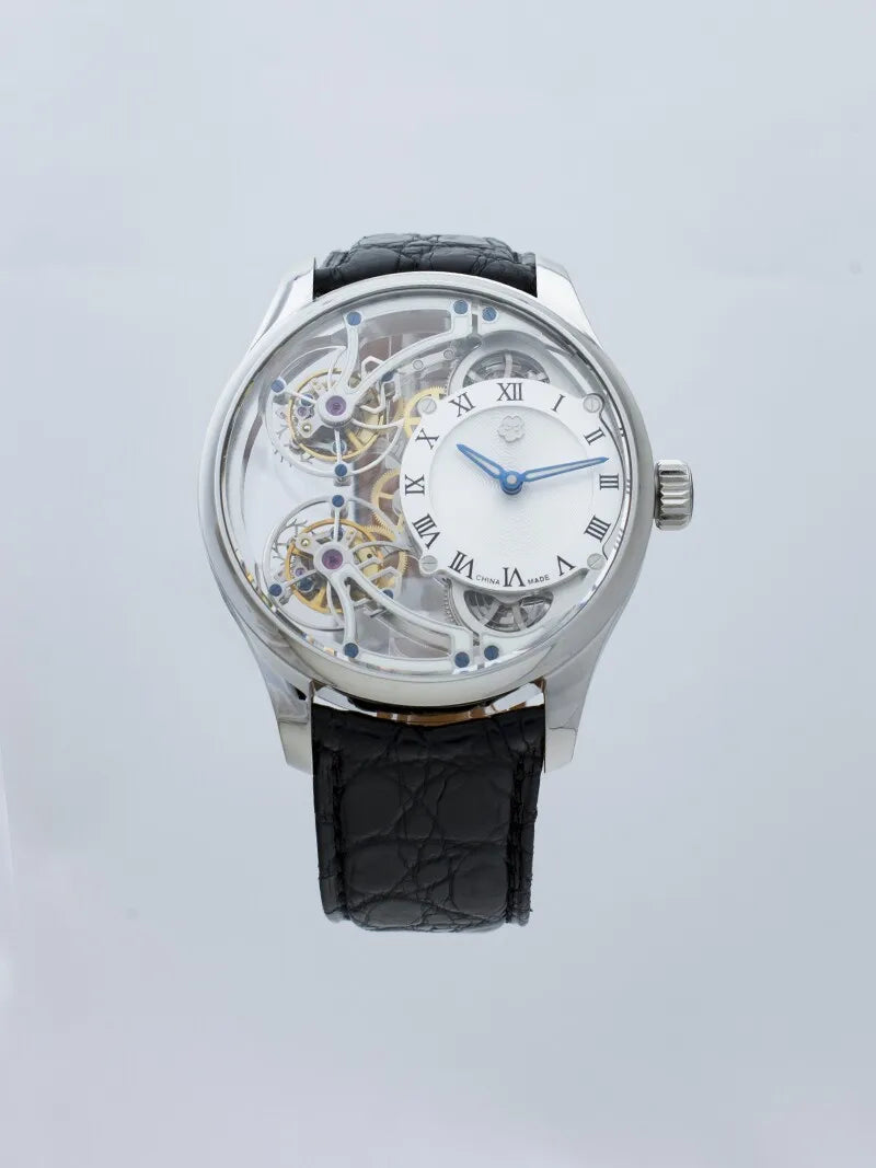 Double Tourbillon Skeleton Luminous Suspension Watch | Vexaroa