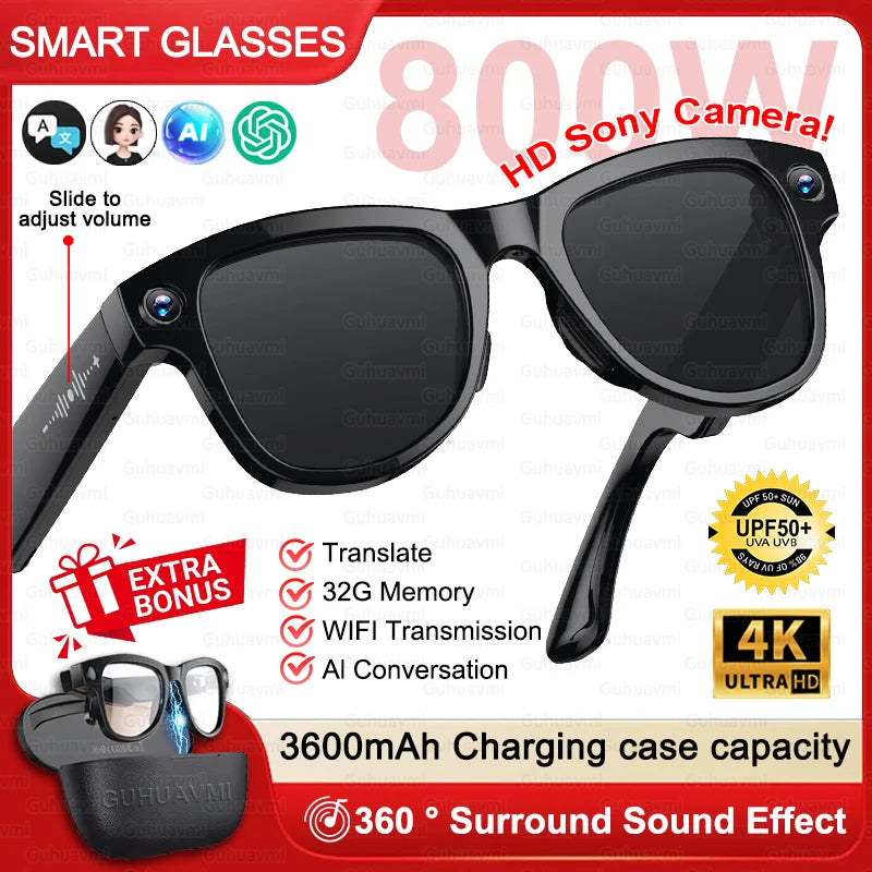 M02 Ultra AI Smart Glasses with 1080P Camera | Vexaroa