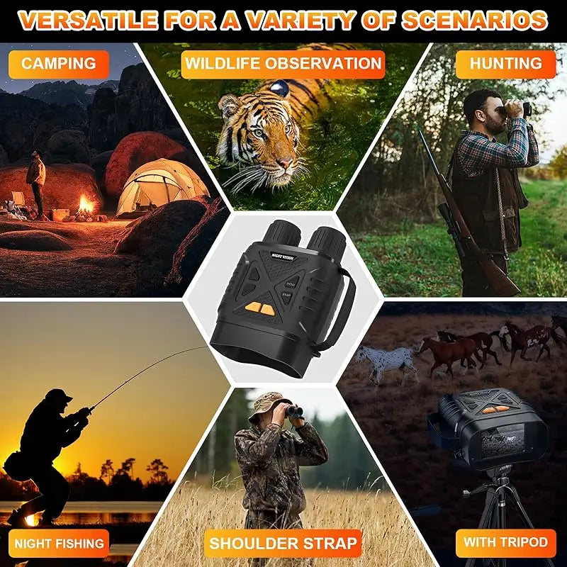 Vexaroa 1080P Night Vision Binoculars 10x 800m IR 2.8" Screen
