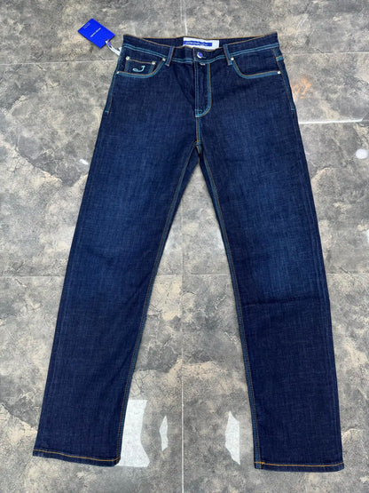 Men's Cotton Jeans, Embroidered Straight Leg, Sizes 29-40 | Vexaroa.