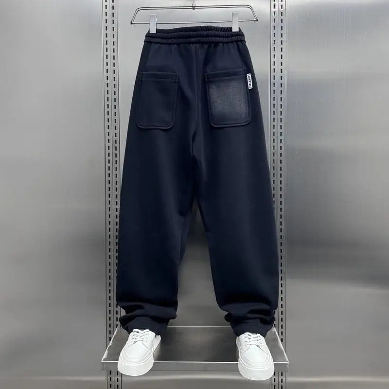 Vexaroa Men's Black Wide-Leg Casual Pants